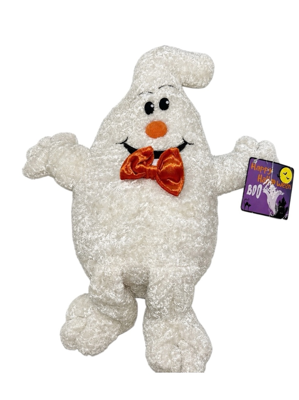 Vintage 2002 Kids of America Happy Halloween BOO Ghost Plush 15” w/ Tag White
